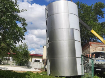  установка вертикального резервуара на 50м3